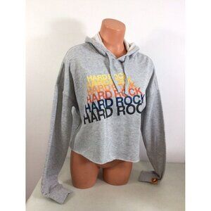 Hard Rock Café Hoodie Crop Pullover Tampa Fla Womens Medium New